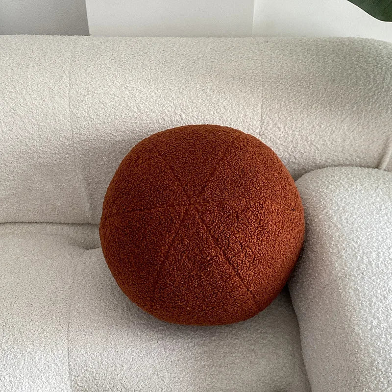 Nordic Bouclé Abstract Cushion – Minimalist Plush Pillow | Vinantica