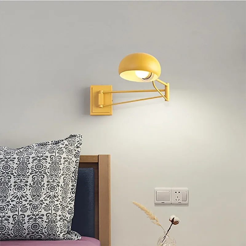 Modern Foldable LED Wall Lamp – Retractable Eye-Protective Wall Light for Bedroom, Study, Living Room, and Bathroom
