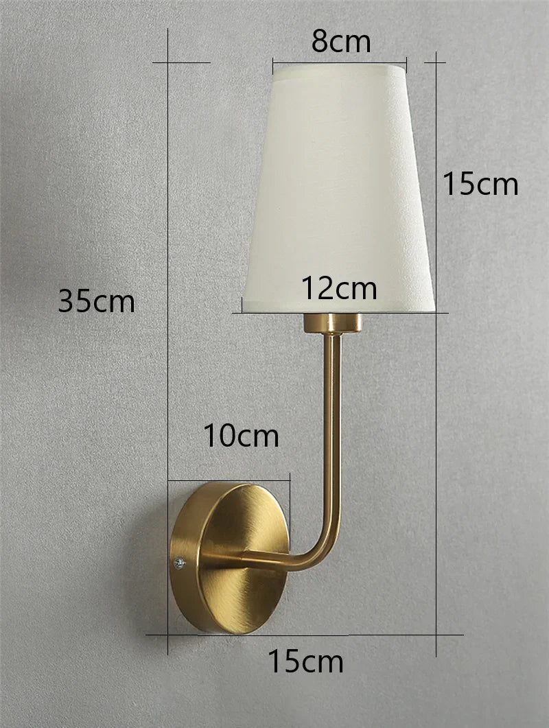 Nordic Minimalism LED Wall Lamp – Modern Linen Lampshade for Living Room, Bedroom, and Stairway Decor