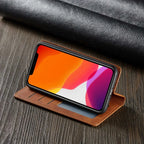 iPhone Leather Wallet Case | Magnetic Card Holder Function | Multiple Colors