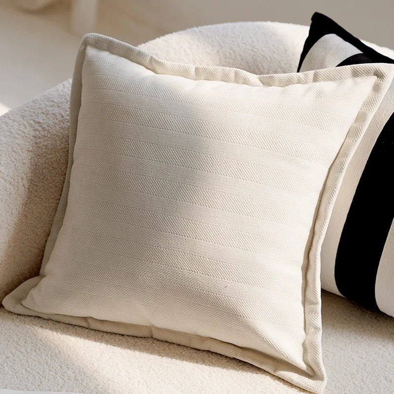 Luxury Embroidered Decorative Cushion with Horse Print for Sofa and Living Room