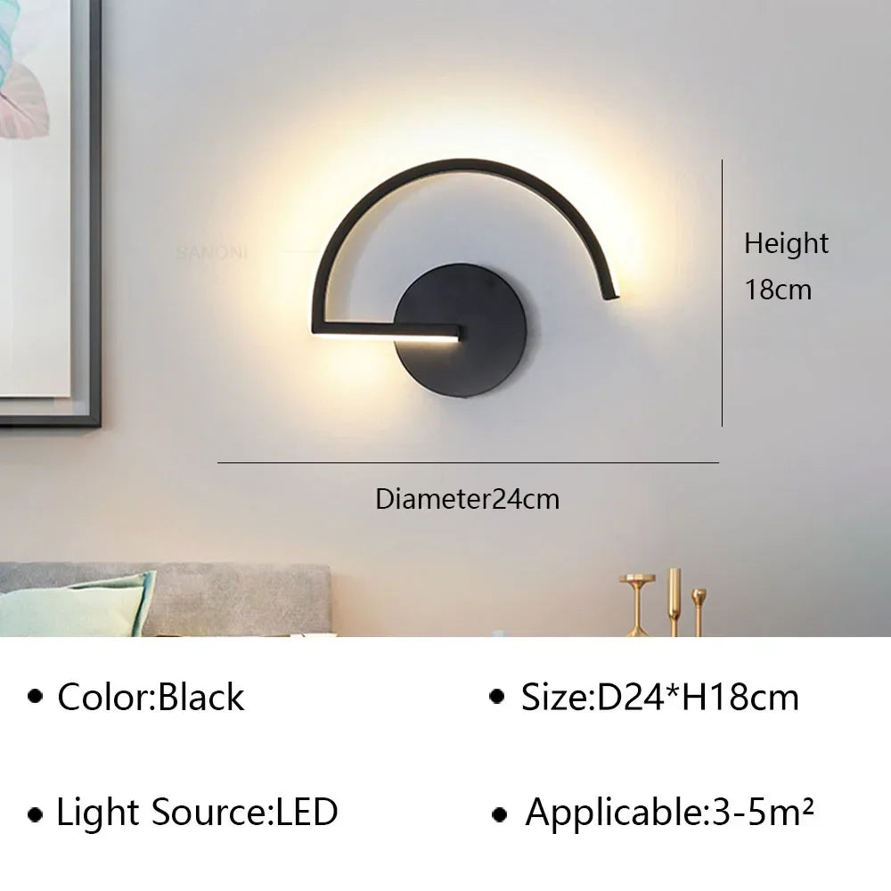 Modern LED Wall Lamp Bedside Sconce - Home Decor Lighting Fixture for Living Room, Bedroom, Hotel