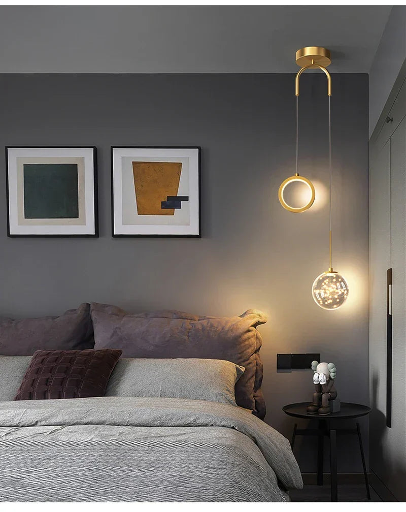 Modern LED Pendant Light – 2-Way Indoor Hanging Lamp for Living Room, Bedroom, Dining Table with Adjustable 3 Light Colors