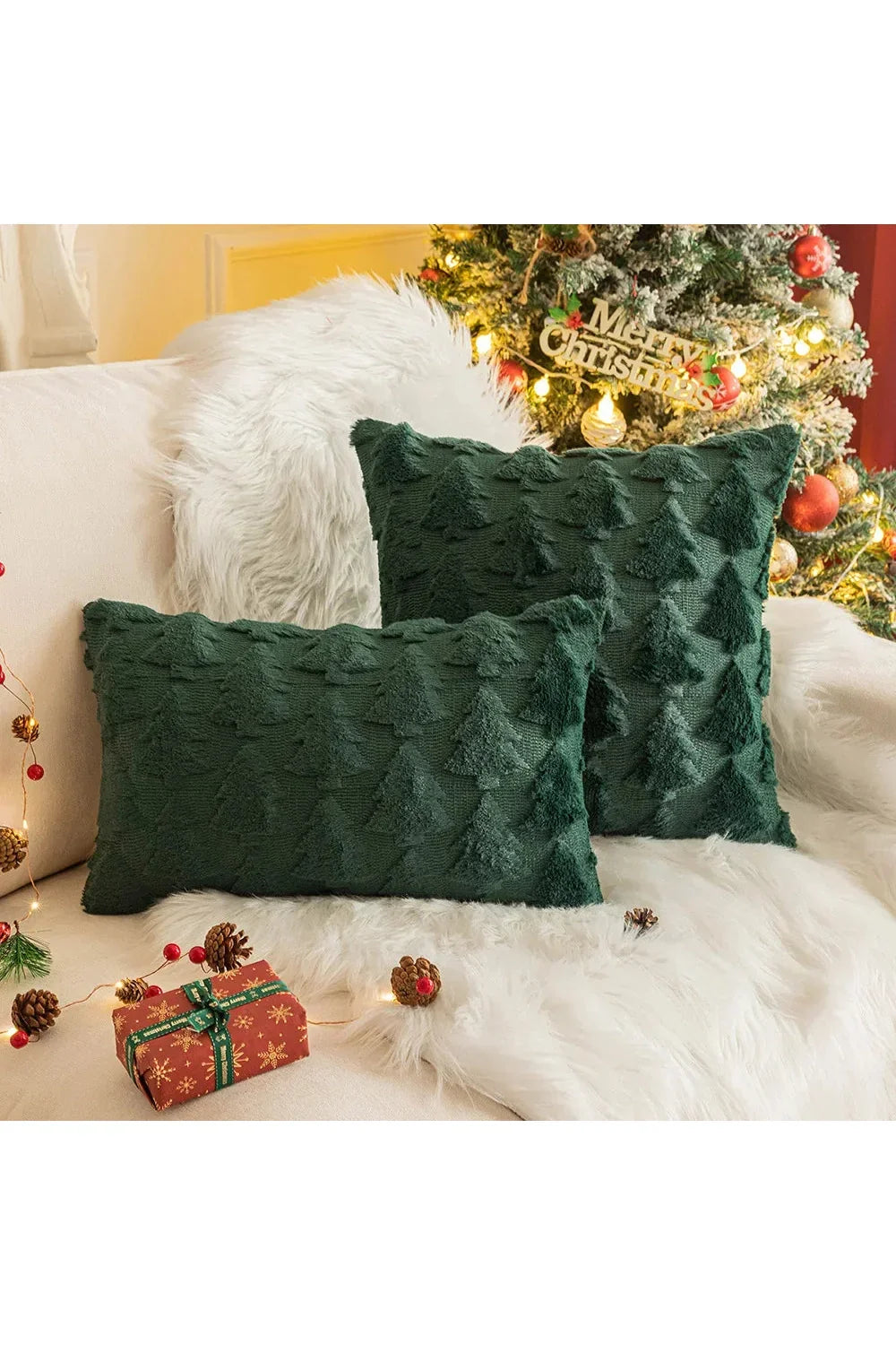Plush decorative cushion cover | Vinantica