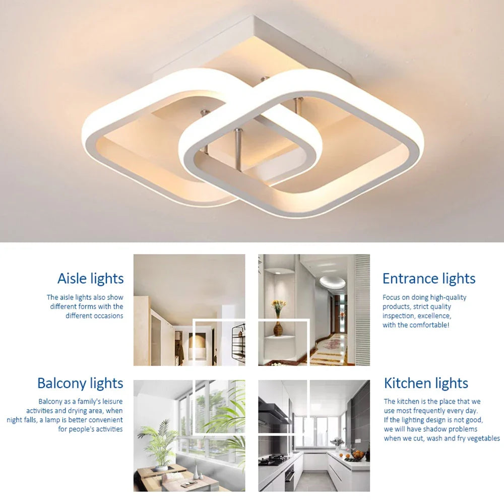 IRALAN Ceiling Chandelier LED Corridor Ceiling Lamp for Kitchen Bedroom Living Balcony Aisle Lamp Home Decor Foyer Track Lights