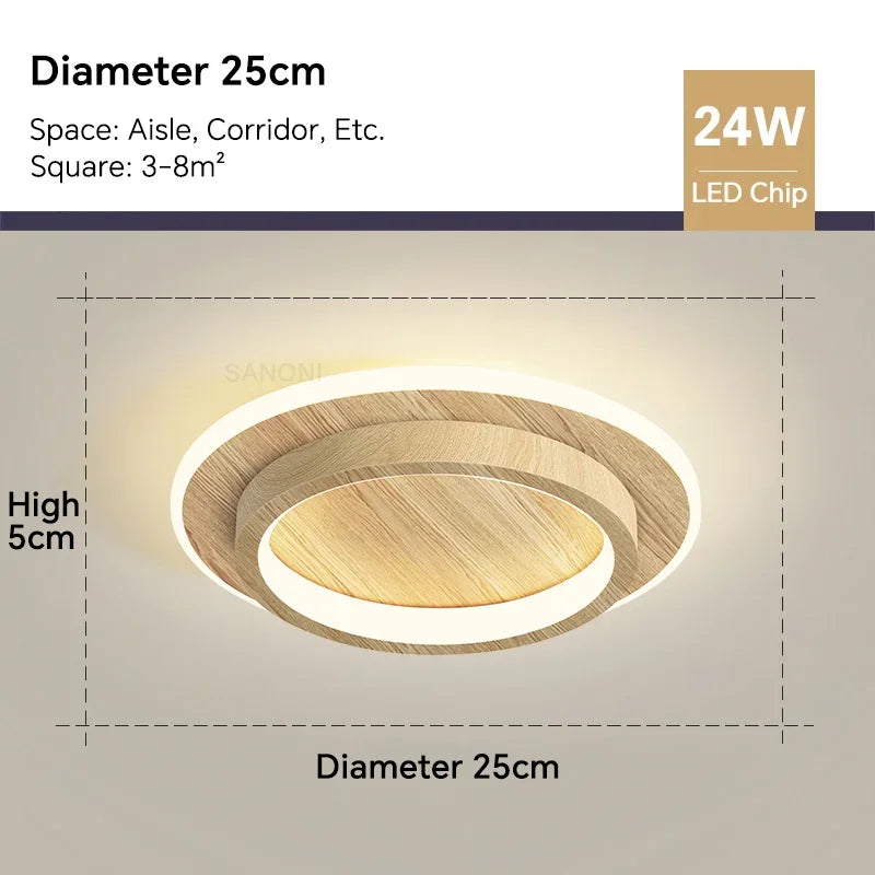 Modern LED Ceiling Lamp - Square Ceiling Light Fixture for Living Room, Stair, Aisle, and More