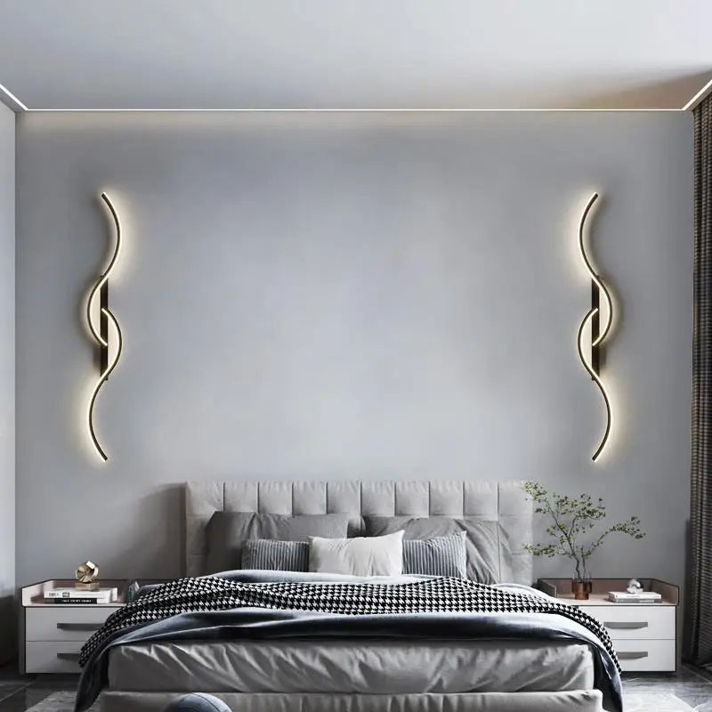 Modern LED Wall Lamp – Contemporary Wall Sconce for Living Room, Bedroom, Dining Room, and Hallway – Up & Down Lighting, Dimmable, Touch Switch, Indoor Home Decoration