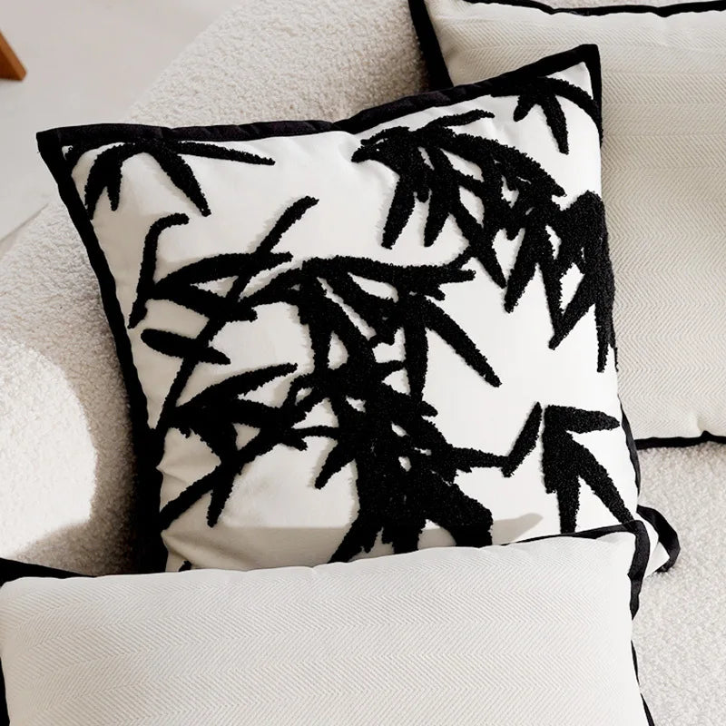 Luxury Embroidered Decorative Cushion with Horse Print for Sofa and Living Room