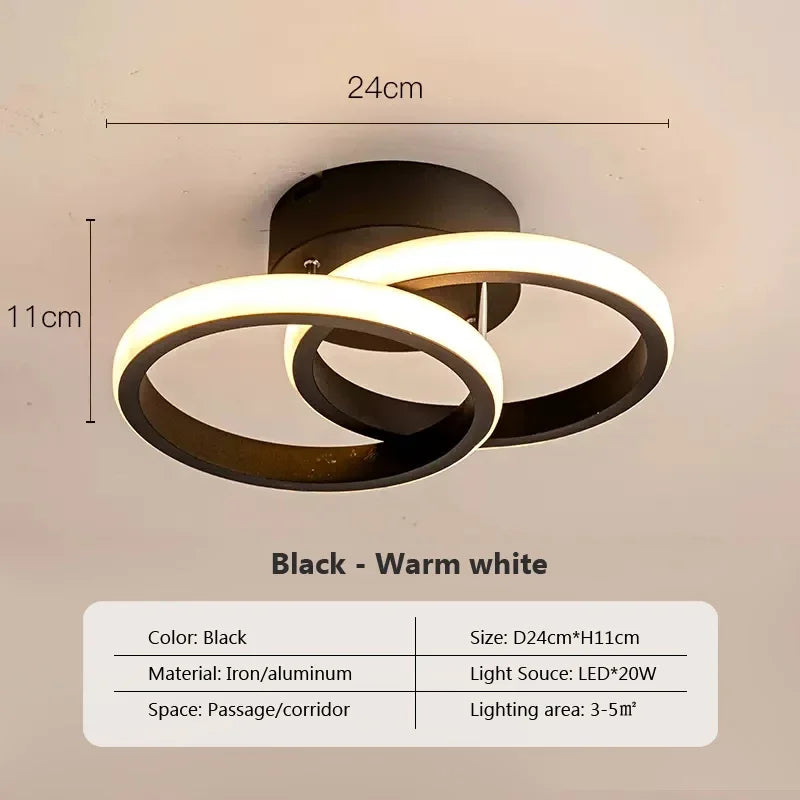 Modern LED Ceiling Light – Dimmable Indoor Lighting Fixture for Corridor, Stairs, Foyer, Balcony, and Bedroom