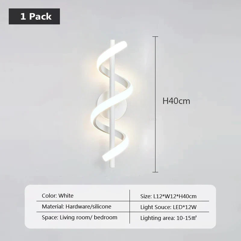 Contemporary LED Wall Lamp - Sleek Nordic Design for Bedroom, Living Room, and More