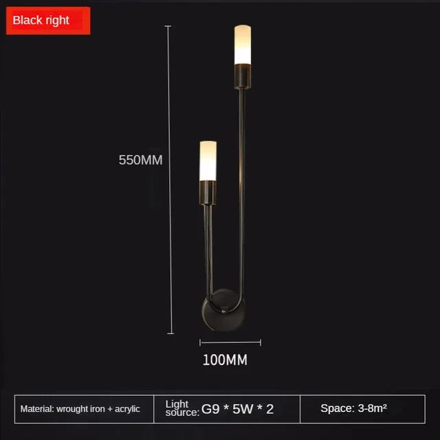 Modern Gold LED Wall Light – Nordic Sconce for Living Room, Bedroom, Kitchen, and Hallway Décor