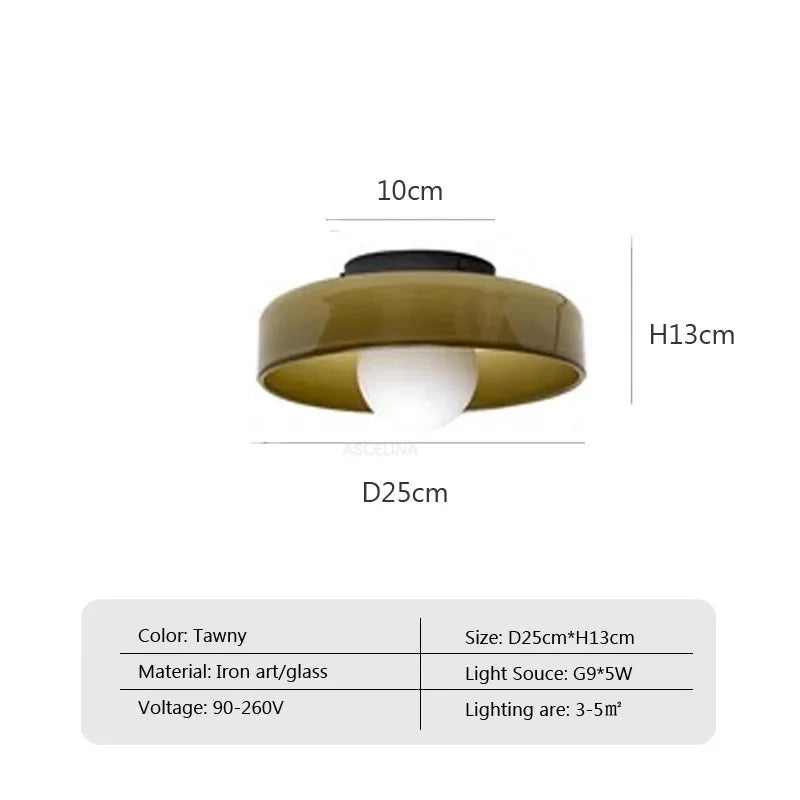 Modern Dual-Purpose Glass Ceiling Light – G9 Bulb Wall Sconce for Living Room, Bedroom, Hallway, and Balcony