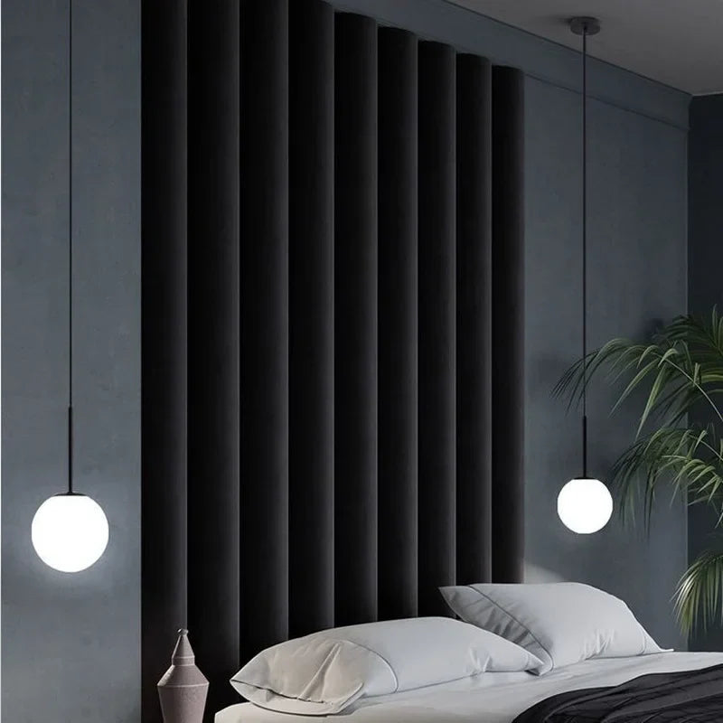 Modern Glass Ball Pendant Light – Decorative Nordic Fixture for Dining Room, Bedroom, and Bar