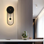 Modern LED Clock Wall Lamp – Stylish Wall-Mounted Light for Bedroom, Living Room, and Home Décor