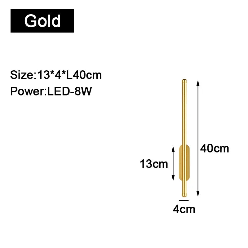 Gold Black Indoor LED Wall Lights: Stylish Illumination for Your Space