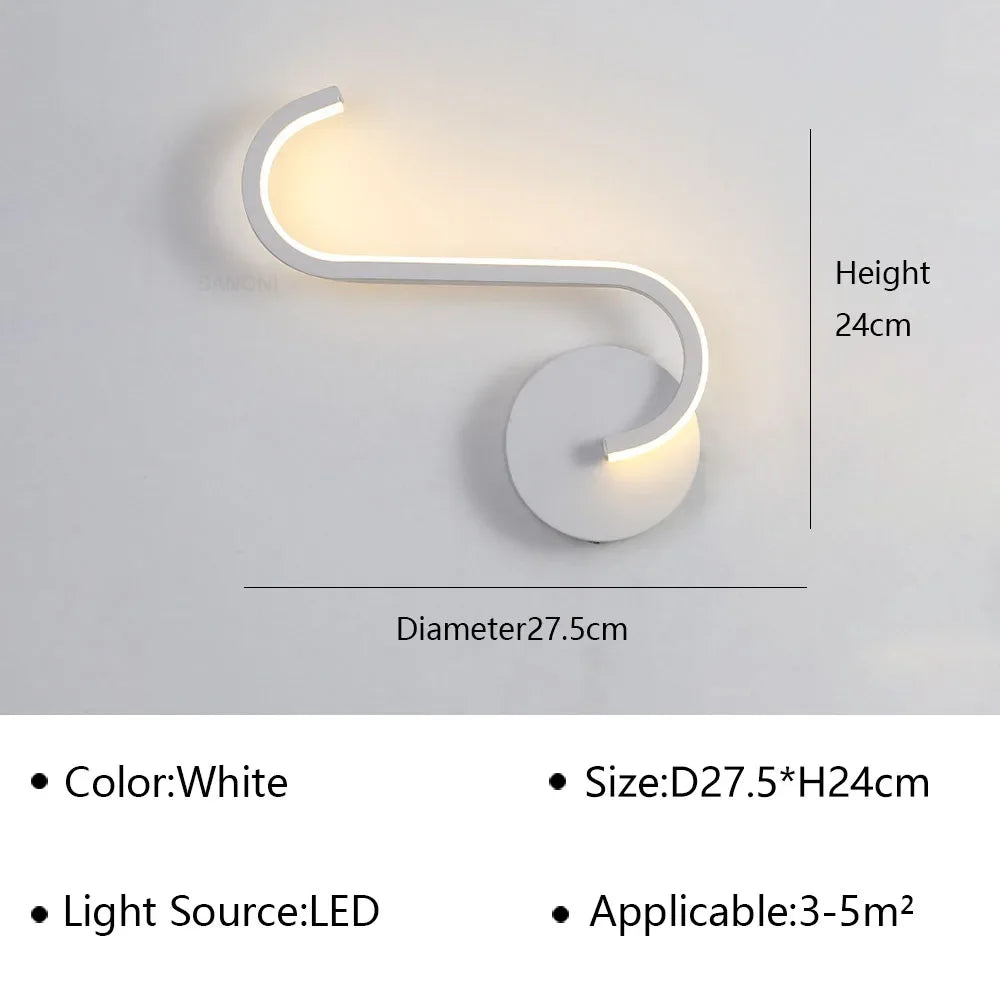 Modern LED Wall Lamp Bedside Sconce - Home Decor Lighting Fixture for Living Room, Bedroom, Hotel