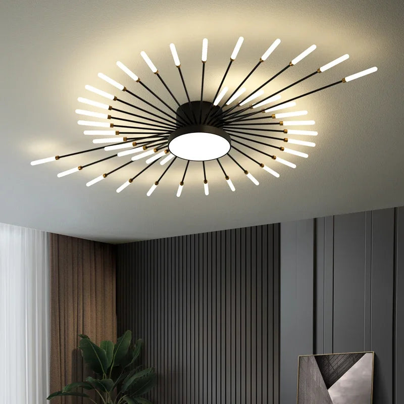 LED Nordic Fireworks Ceiling Chandelier - Modern Indoor Lighting Fixture