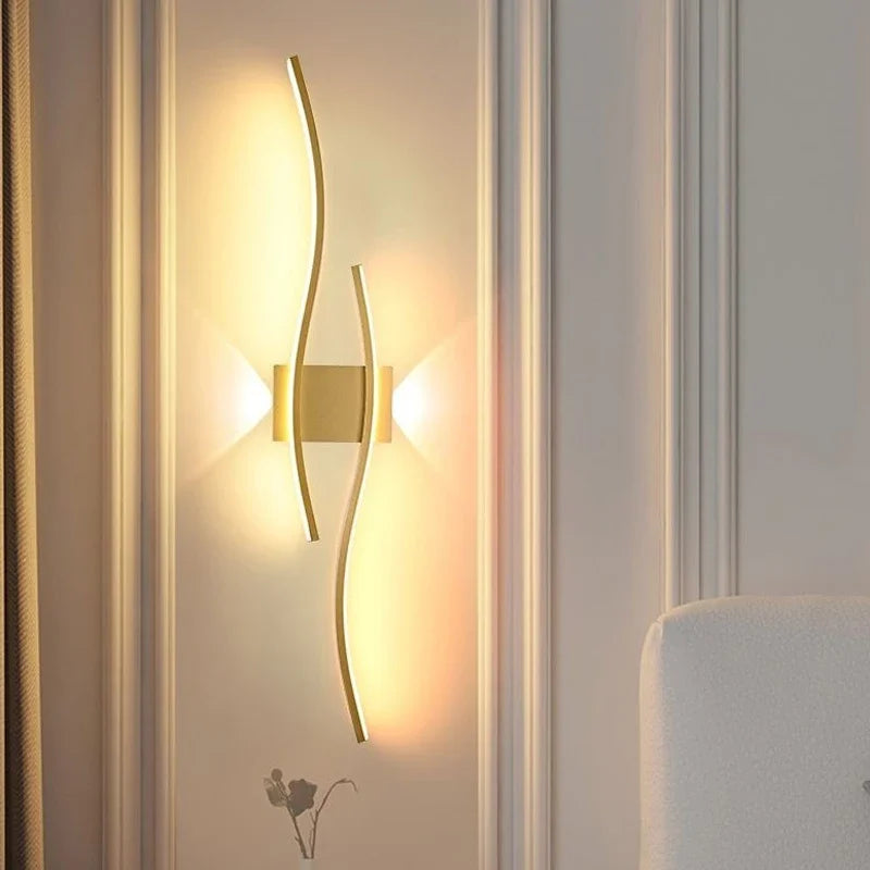 Modern Minimalist LED Strip Wall Lamp – Dimmable Wall Sconce for Living Room, Bedroom, Restaurant, and Bathroom