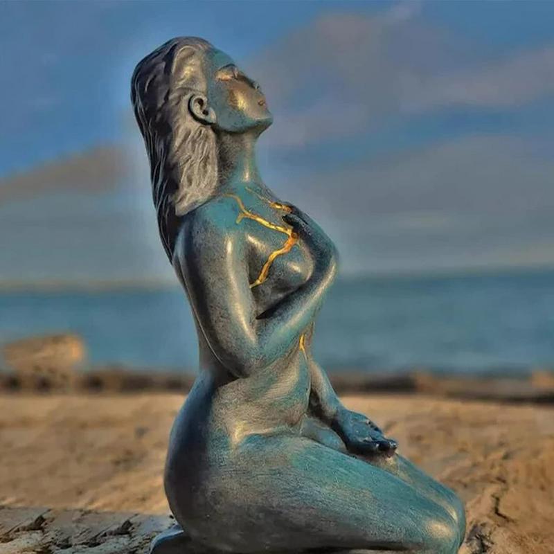 Healing Goddess Sculpture: Resin abstract
