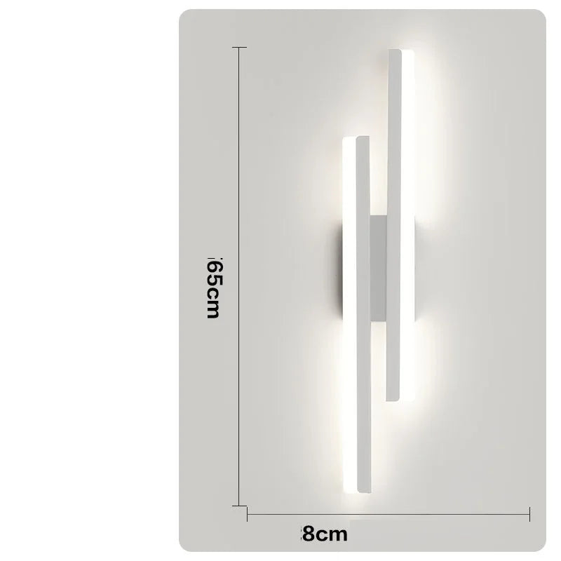 Modern LED Wall Lamp with Copper Line Pipe and Acrylic Lampshade