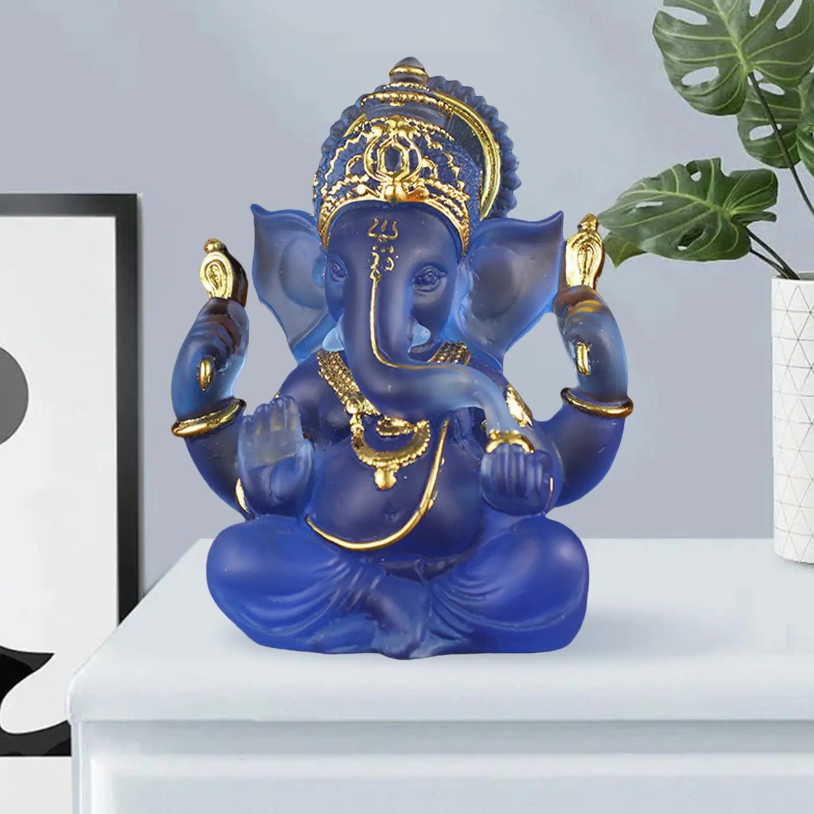 Rare colored semi-transparent Ganesh statues for luck in your home