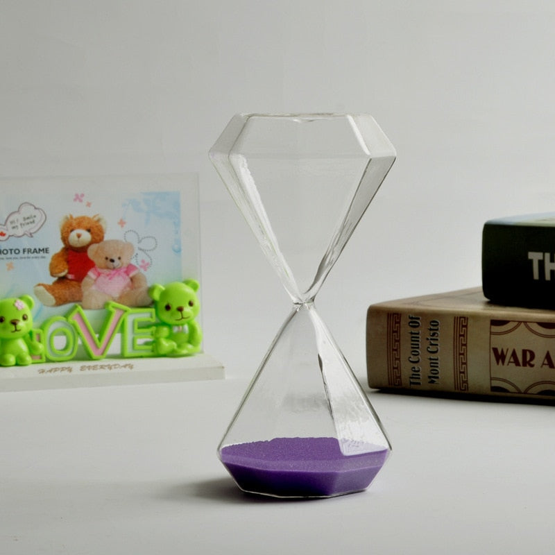 5–60 Minute diamond hourglass, hourglass, hourglass, children's gift, hourglass, home decoration, available in multiple color options
