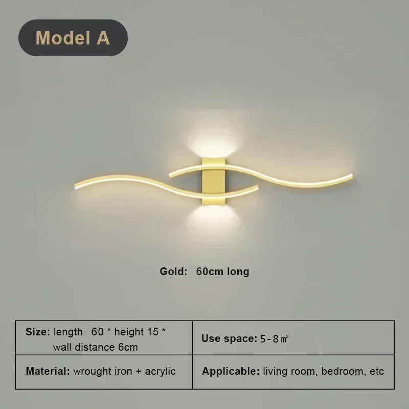 Modern LED Wall Lamp – Wall Sconce Light for Living Room, Bedroom, and Aisle – Stylish Indoor Home Lighting Fixture