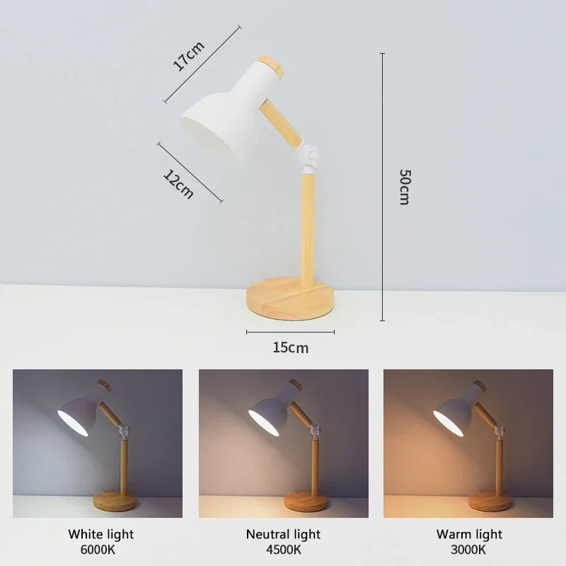 Artistic Mushroom-Shaped Wooden Desk Lamp: Illuminate Your Space with Style
