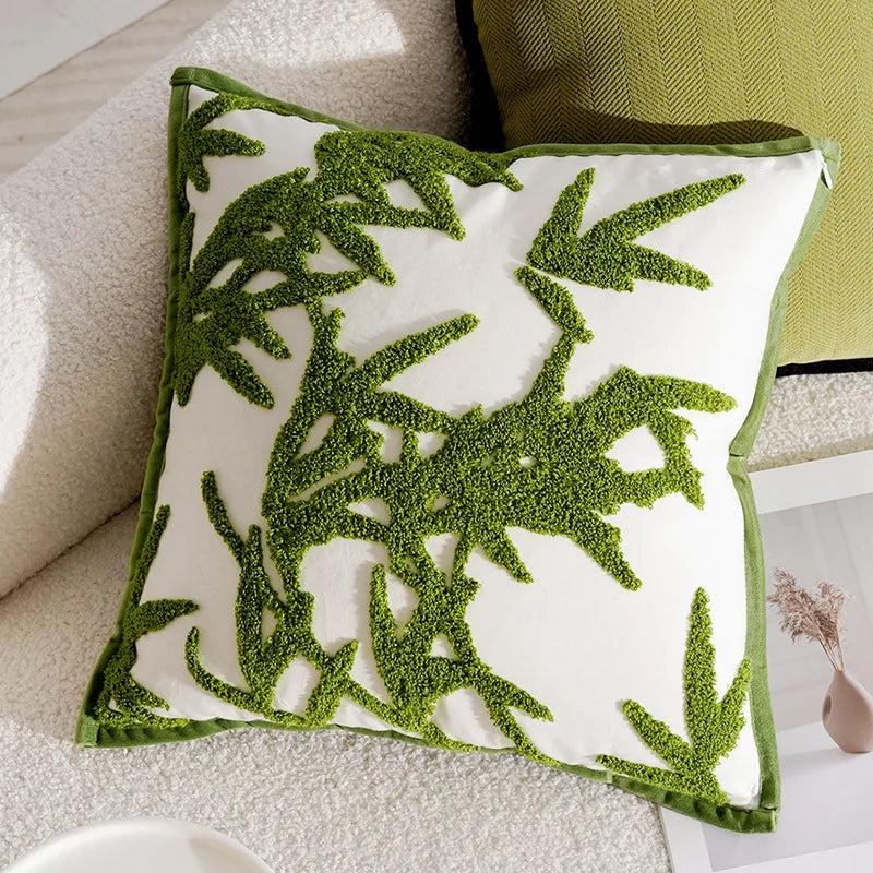 Luxury Embroidered Decorative Cushion with Horse Print for Sofa and Living Room