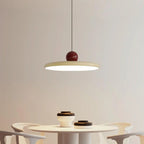 Nordic Cream Flying Saucer Pendant Light – Modern LED Light for Living Room, Bedroom, and Restaurant, 20/30cm