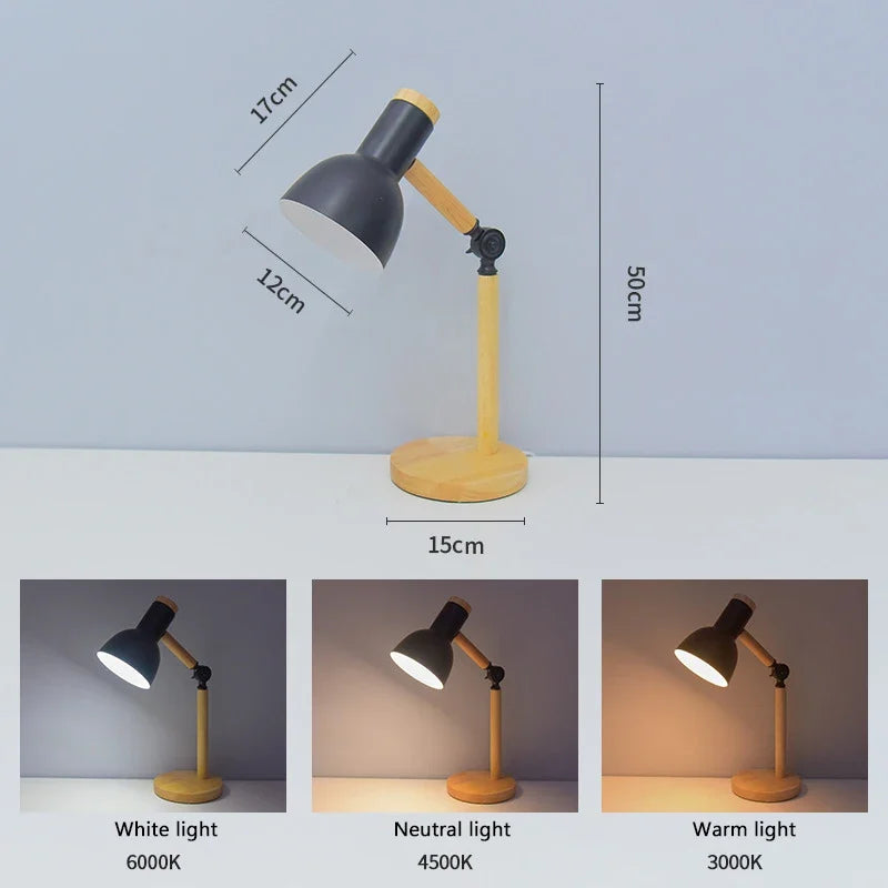 Artistic Mushroom-Shaped Wooden Desk Lamp: Illuminate Your Space with Style