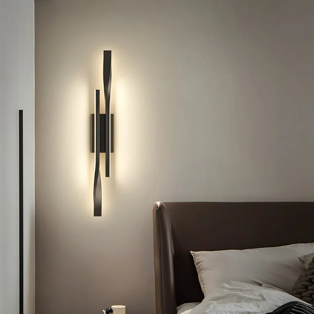 Modern LED Long Strip Wall Lamp – Luxury Creative Bedside & Living Room Light, Simple Nordic Design for Bedroom, TV Wall, and Interior Decoration
