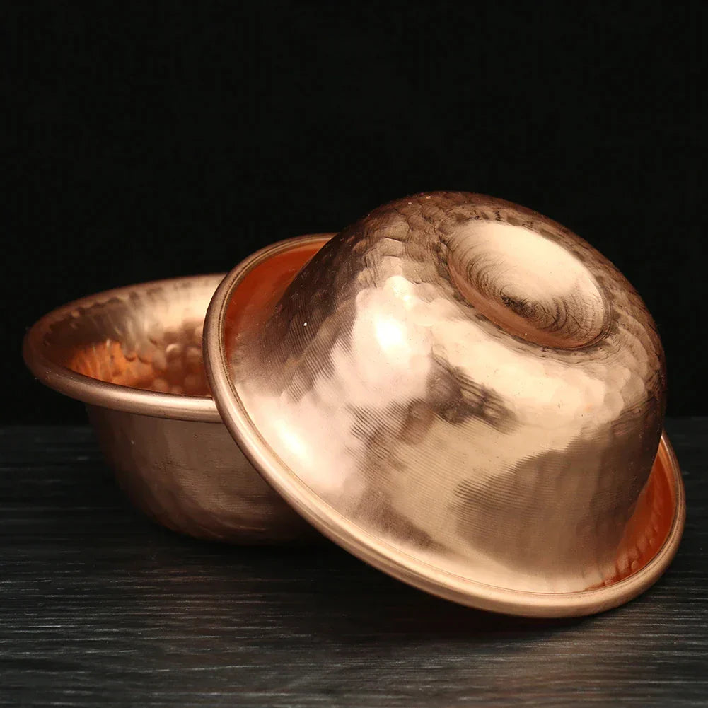 Nepalese pure copper water preparation bowl handmade hammer pattern holy water bowl for Buddha Buddhism accessories