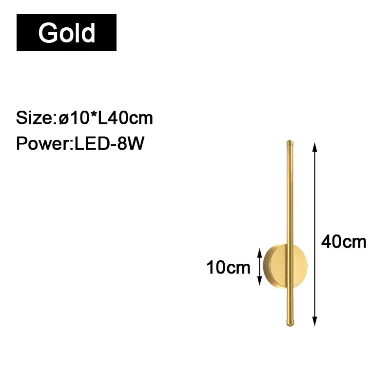 Gold Black Indoor LED Wall Lights: Stylish Illumination for Your Space