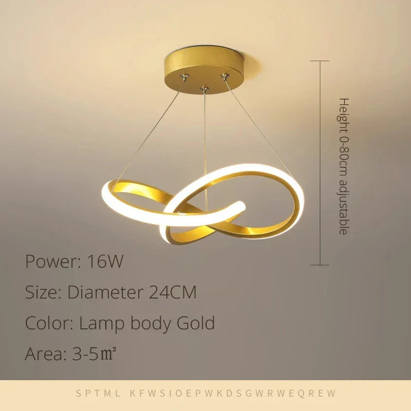 Modern LED Pendant Light Chandelier - Elegant Hanging Lamp for Versatile Spaces