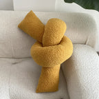 Nordic Bouclé Abstract Cushion – Minimalist Plush Pillow | Vinantica