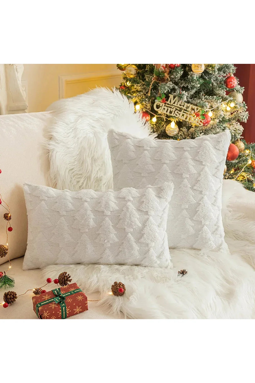 Plush decorative cushion cover | Vinantica