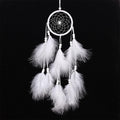 Simple creative home decor ornaments dreamcatcher car pendant (White)