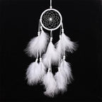 Simple creative home decor ornaments dreamcatcher car pendant (White)