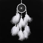 Simple creative home decor ornaments dreamcatcher car pendant (White)