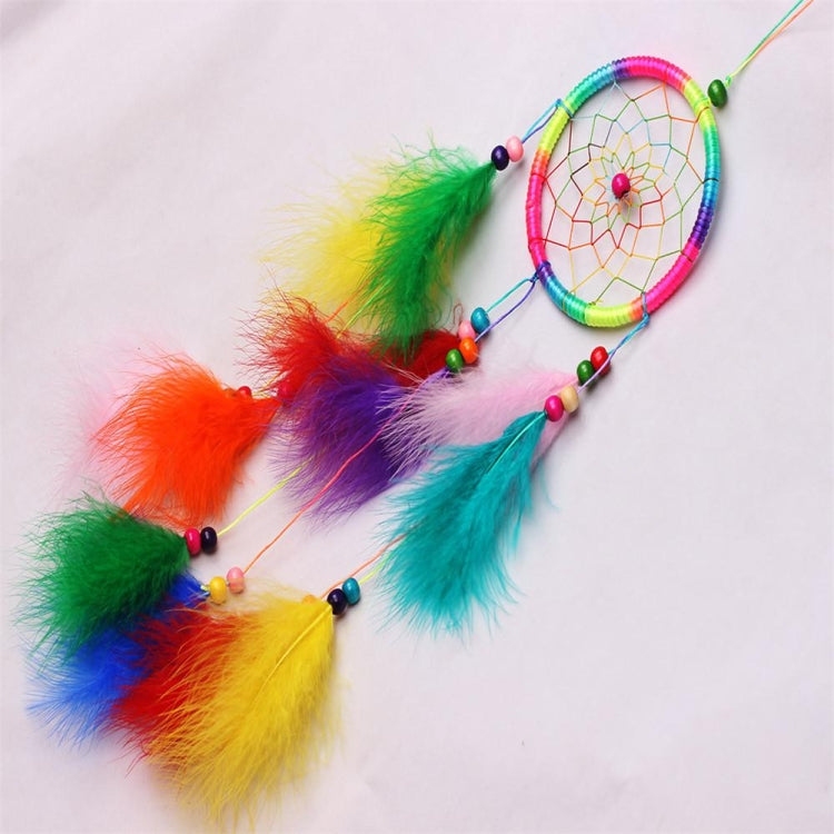 Simple creative home decor ornaments dreamcatcher car pendant (White)