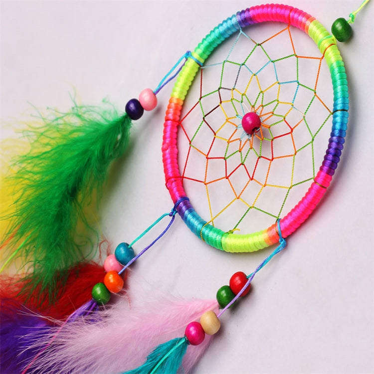 Simple creative home decor ornaments dreamcatcher car pendant (White)