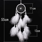 Simple creative home decor ornaments dreamcatcher car pendant (White)