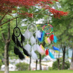 Simple creative home decor ornaments dreamcatcher car pendant (White)