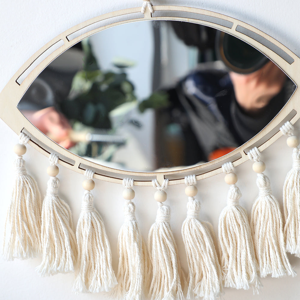 Vinantica | Boho Macrame Eye Mirror Wall Decor