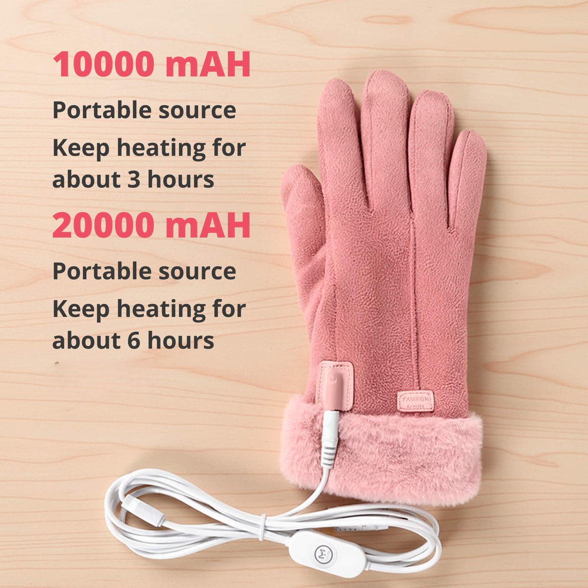 Heated gloves for women UK – Women's thermo waterproof winter gloves with touchscreen & USB rechargeable warm design
