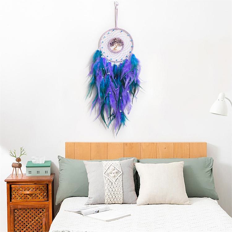 Crystal Tree of Life Feather Glow Dreamcatcher
