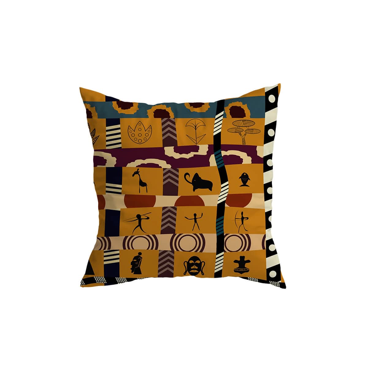 African Pattern Throw Pillow Cover for Home Decor