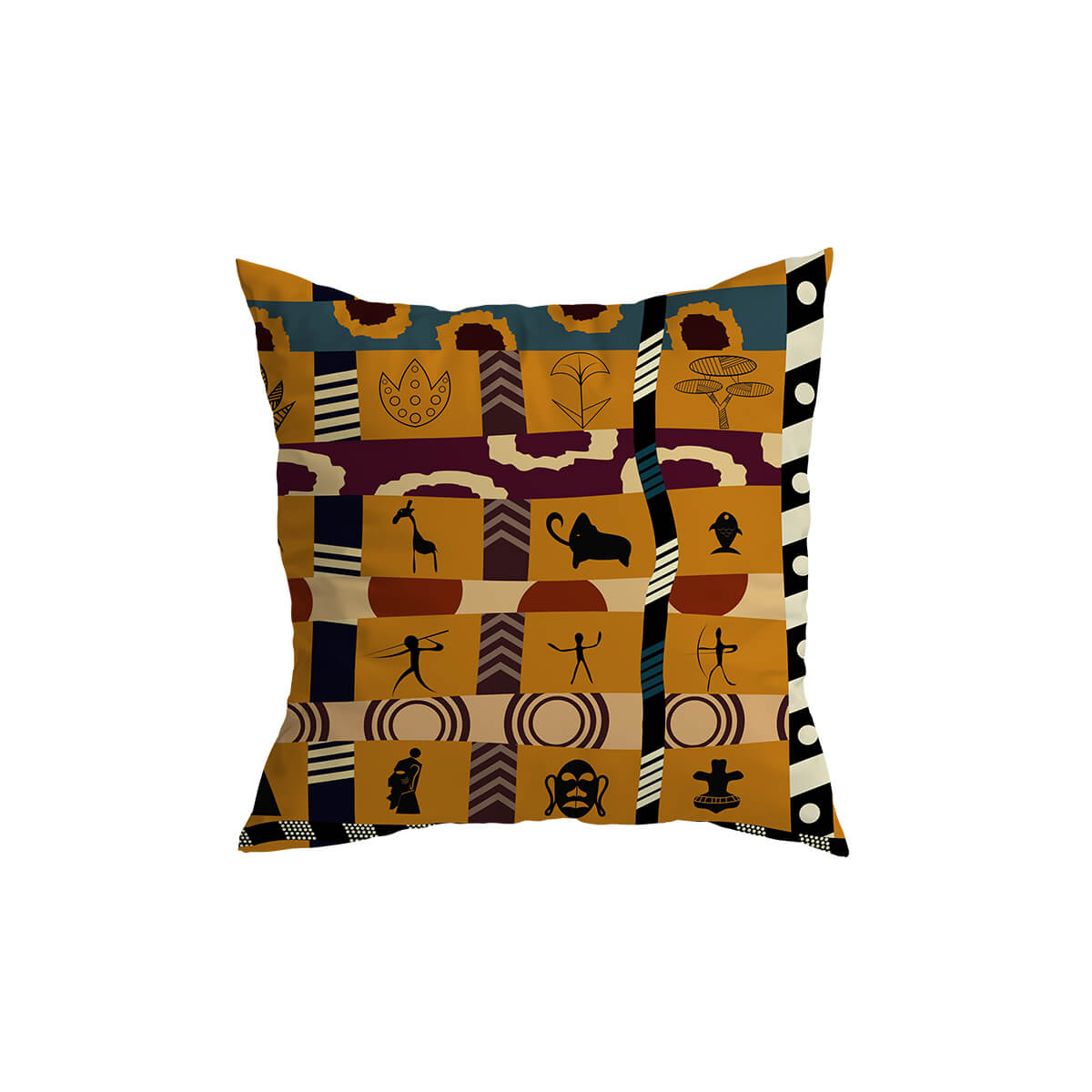 Decorative Cushion with African Pattern