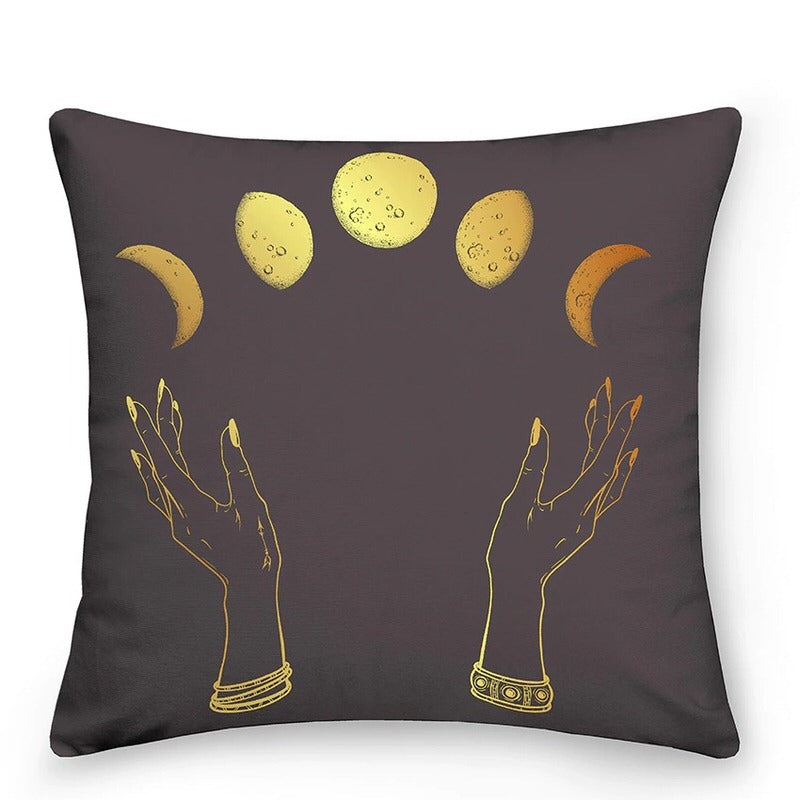 Decorative cushions with Sun and Moon in Astrological Style
